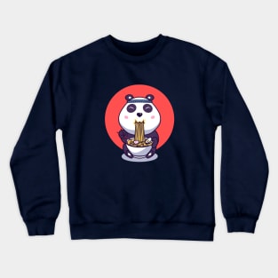 Panda Eat Ramen Crewneck Sweatshirt